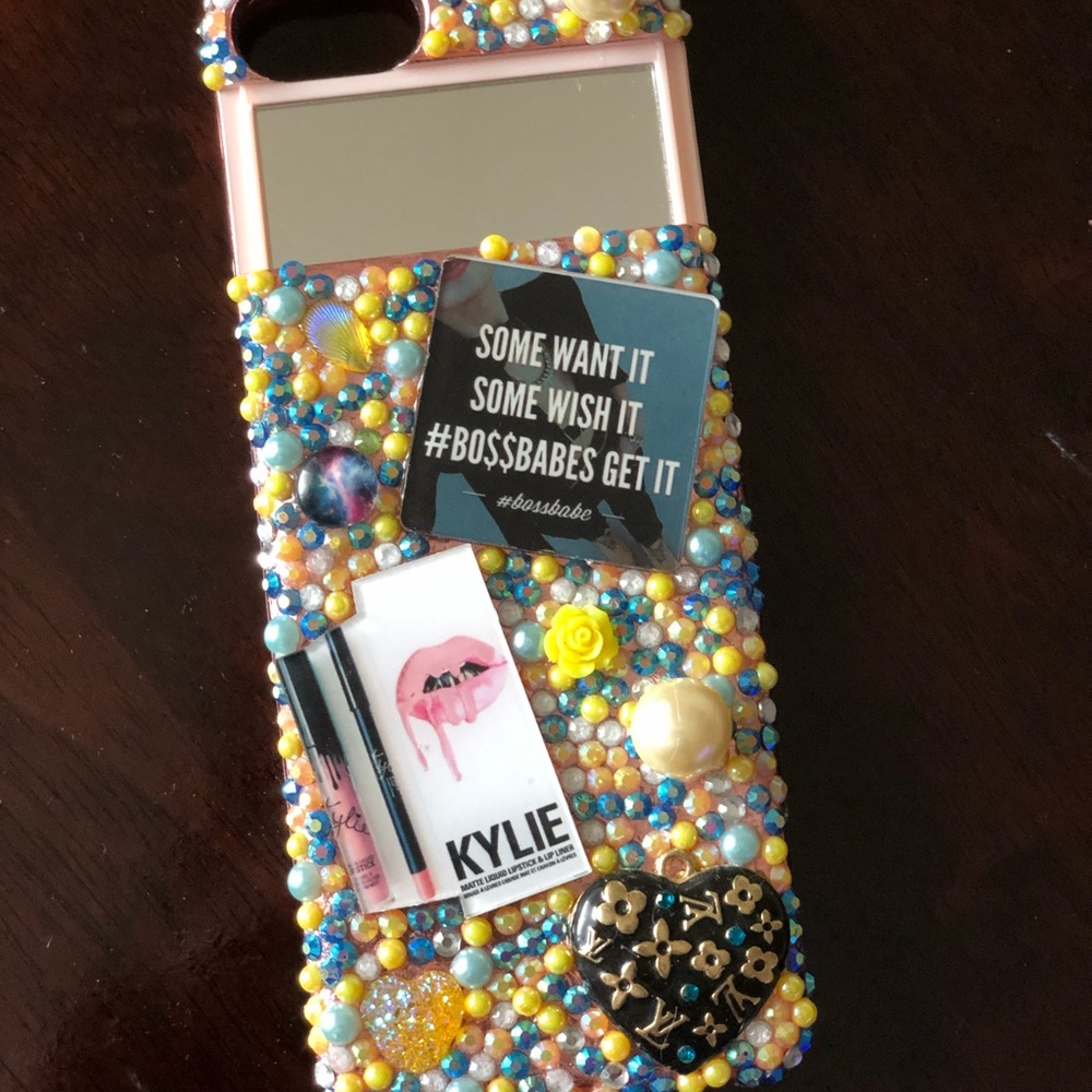 3D Bling iPhone 7 Slide Mirror Hard Case